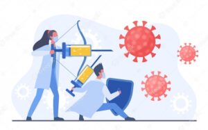 man-and-woman-doctors-fighting-with-coronavirus-using-vac